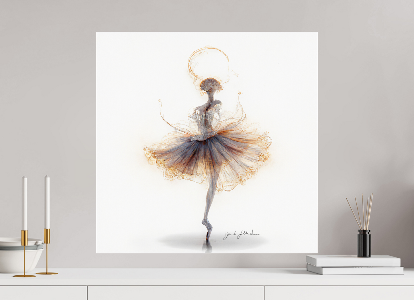 60 x 60 cm, acrylic glass 2mm noframe Pentimento XIX — The Ink Dancer