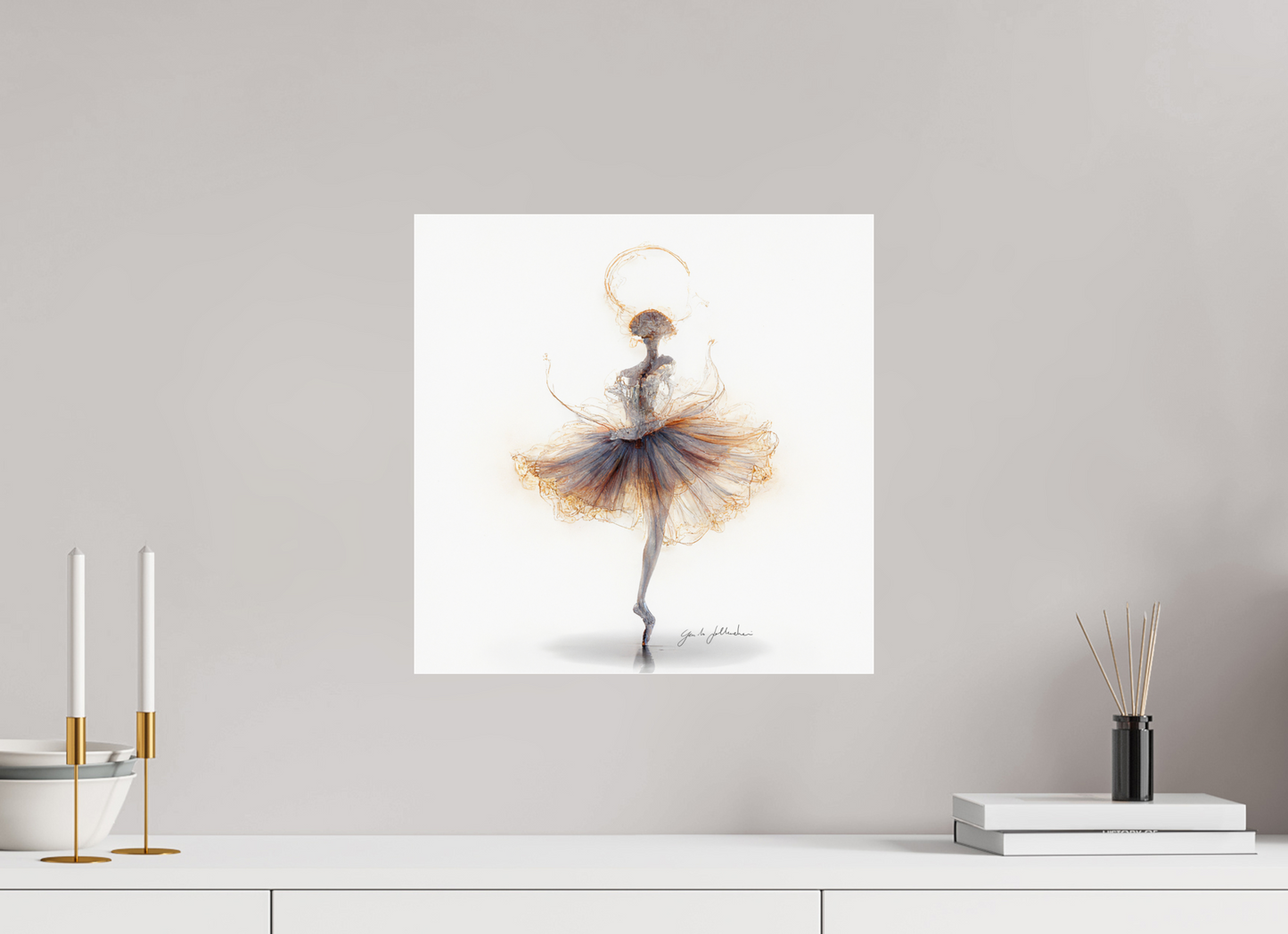 40 x 40 cm, acrylic glass 2mm noframe Pentimento XIX — The Ink Dancer