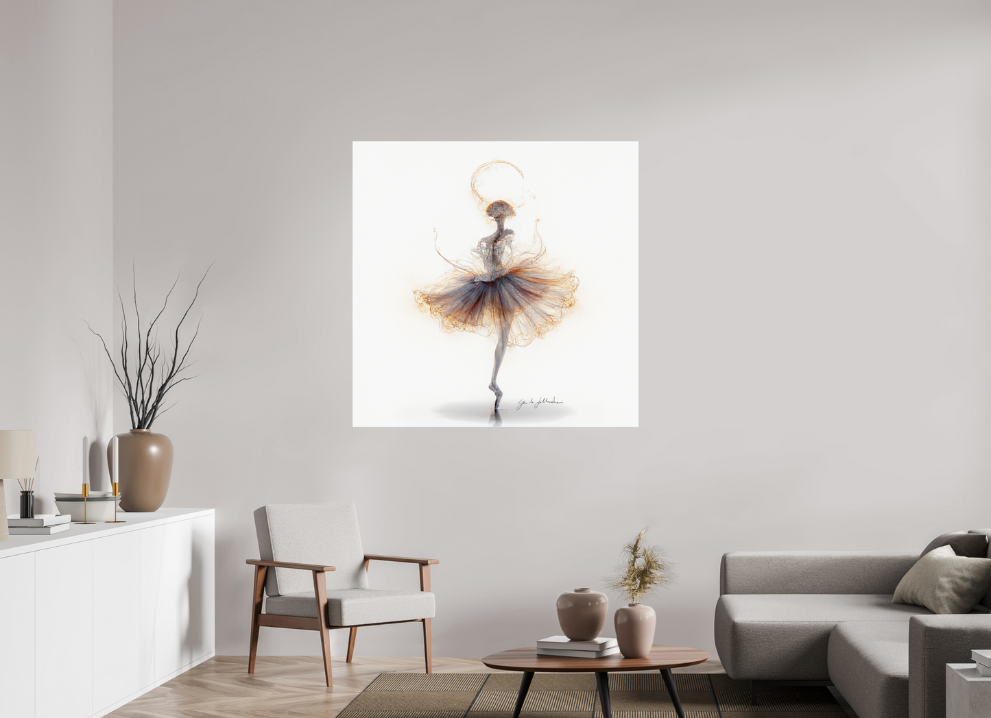 120 x 120 cm, acrylic glass 2mm noframe Pentimento XIX — The Ink Dancer