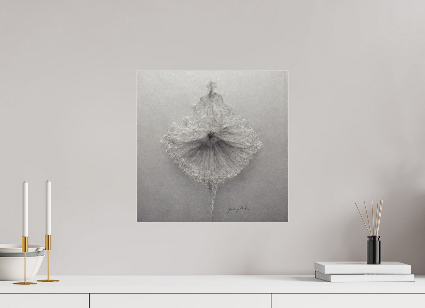40 x 40 cm, acrylic glass 2mm noframe Pentimento XXI — Silverpoint