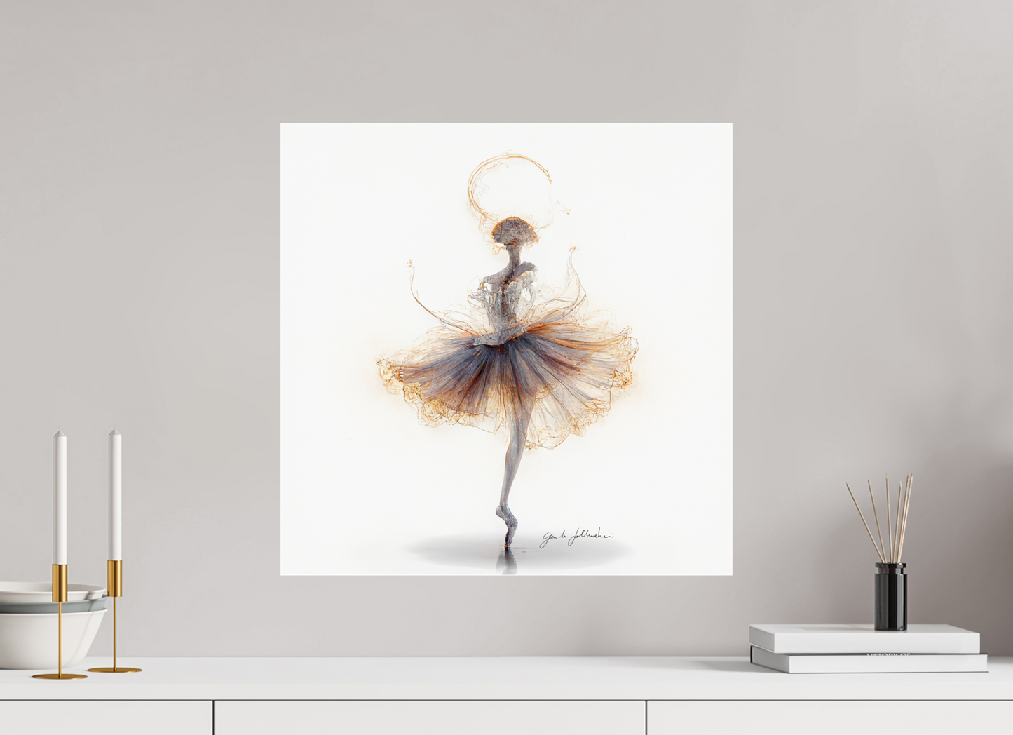 50 x 50 cm, acrylic glass 2mm noframe Pentimento XIX — The Ink Dancer